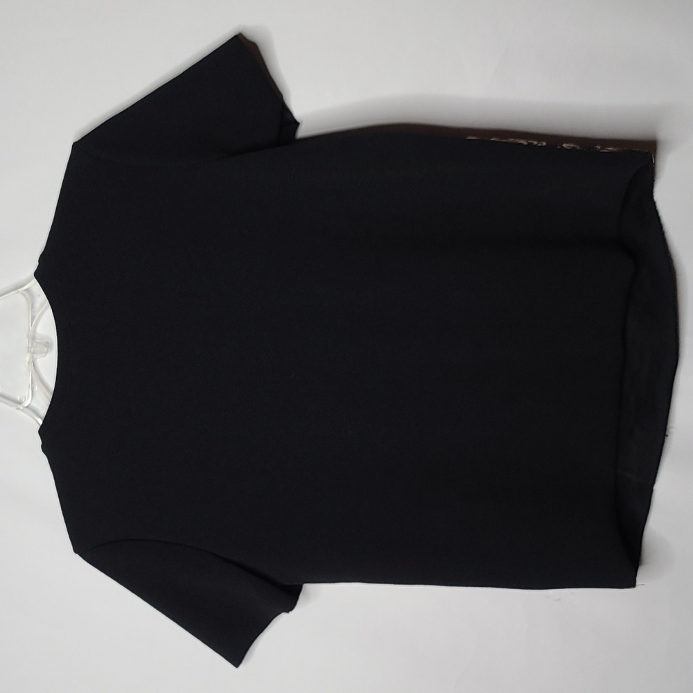 RARE Zara short sleeve shimmer gold unique design raw hem blouse top shi… - Picture 5 of 6